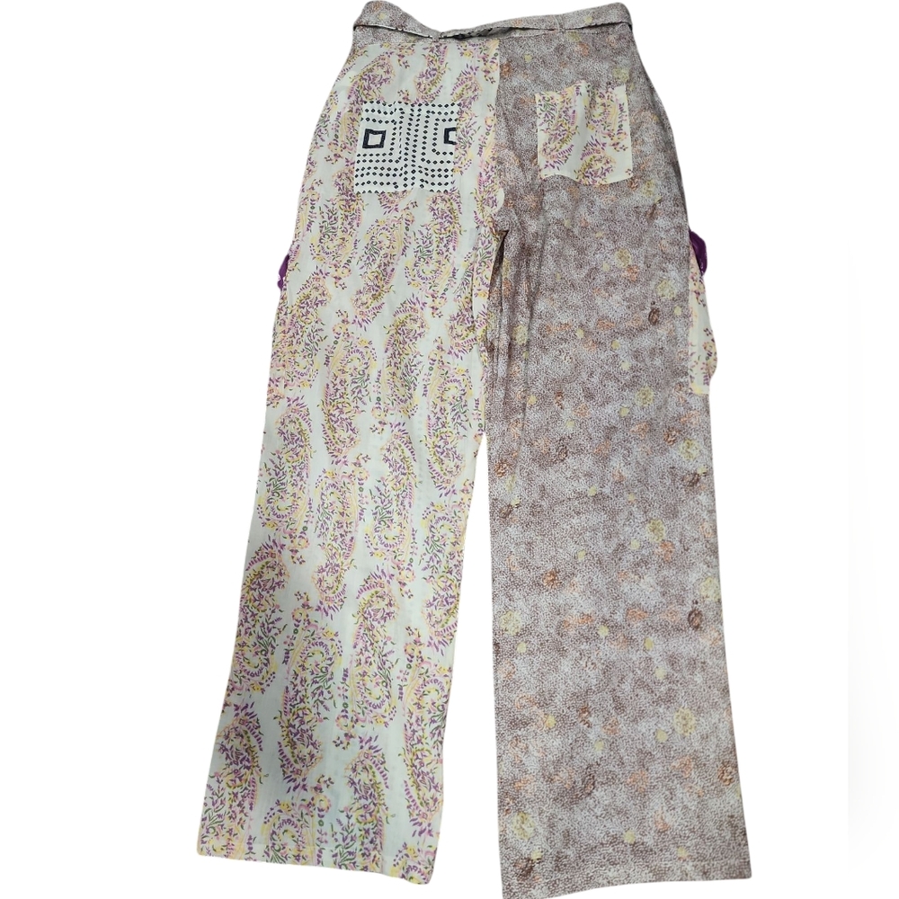 Zara Patchwork Cotton Women's Pants. XS - Picture 9 of 14